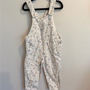 Zara Floral Cream Kids Overalls